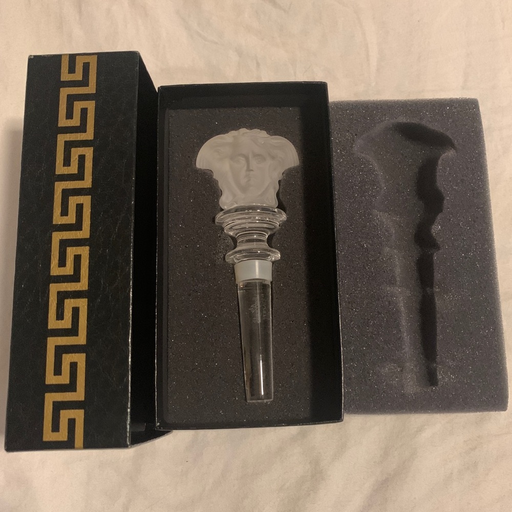 Rosenthal Versace Frosted Crystal Wine Stopper